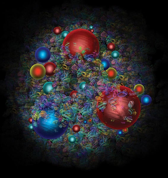 Artistic impression of the proton , copyright CERN