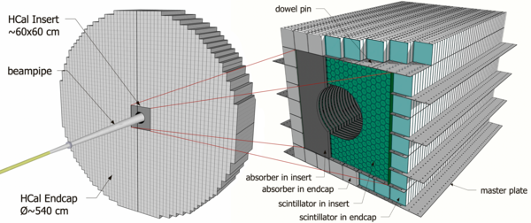 High-granularity calorimeter insert