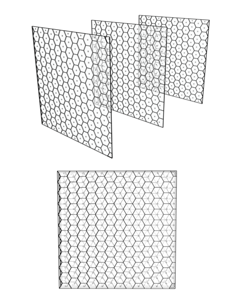 Staggered hexagon design for HEXPLIT ZDC Zero Degree  Calorimeter design for EIC