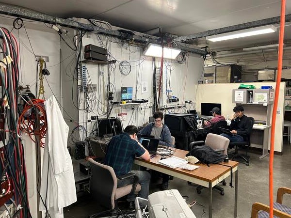 UCR group working in SiPM irradiation test at UC Davis Cyclotron