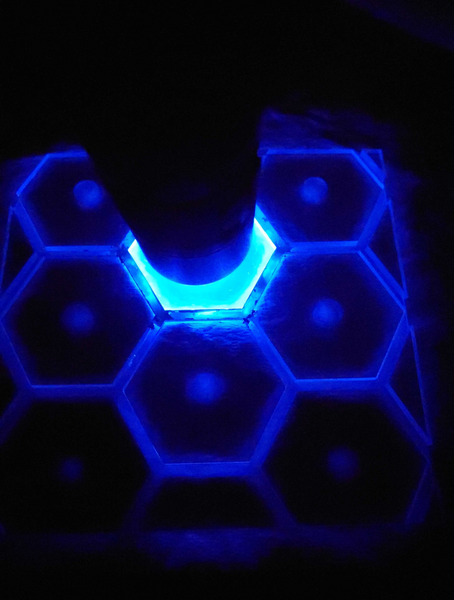 Scintillator with UV LED