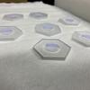 Hexagon cells with painted edges for calorimeter insert prototype using SiPM on tile approach